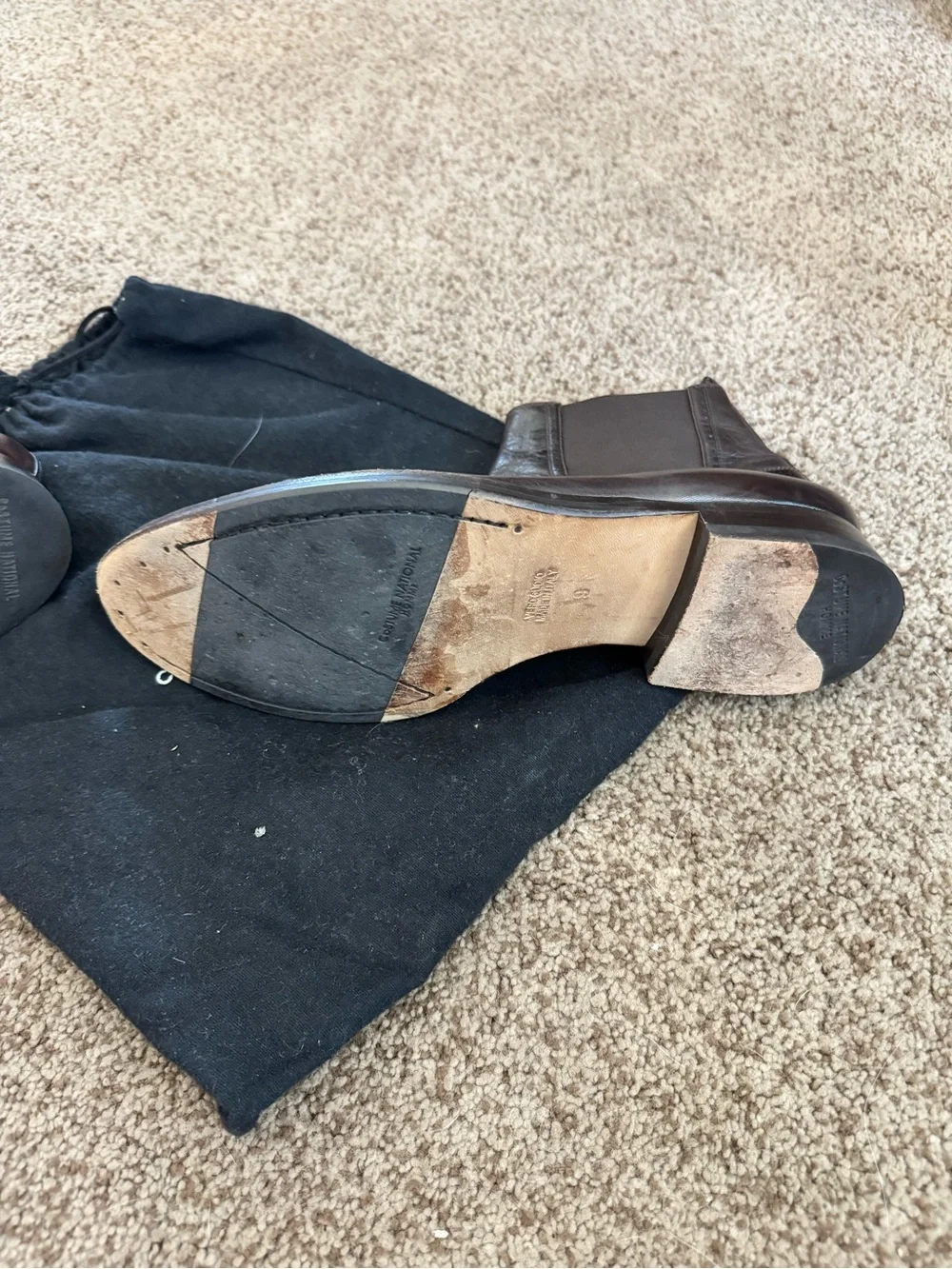 CoSTUME NATIONAL Men's Brown Leather Chelsea Boots Size 10